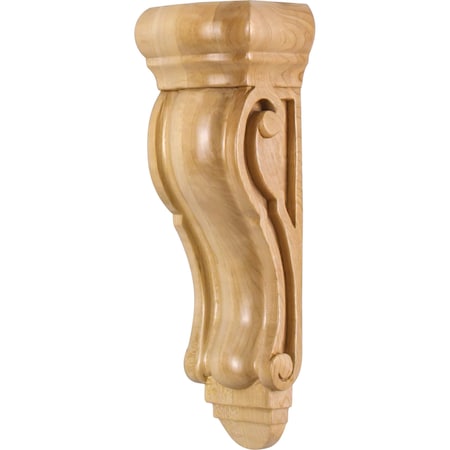 Hardware Resources 3-5/8" Wx2-1/2"Dx10"H Maple Scrolled Corbel CORQ-4MP
